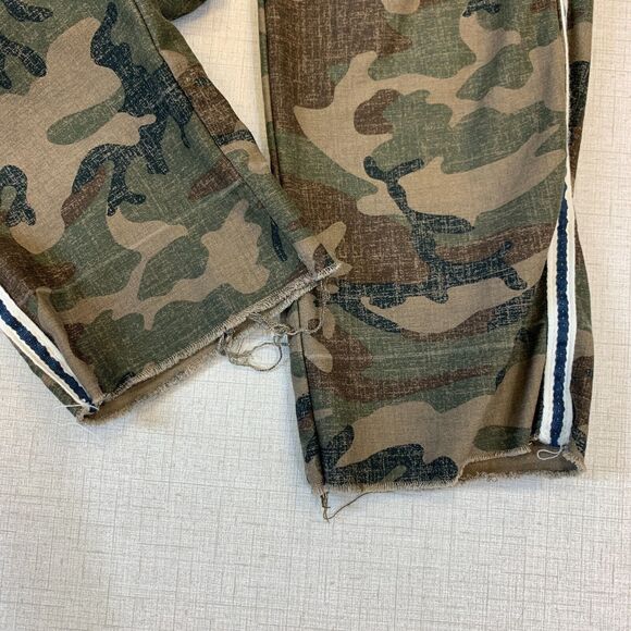 Abercrombie & Fitch Annie High Rise Pant 24 Camo Ankle Straight Tuxedo Stripe - Picture 5 of 11